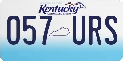 KY license plate 057URS