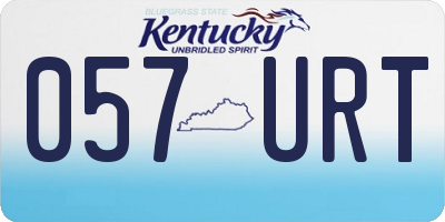 KY license plate 057URT