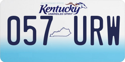 KY license plate 057URW