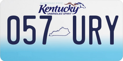 KY license plate 057URY