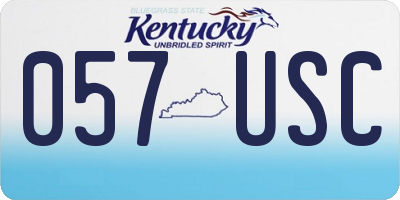 KY license plate 057USC
