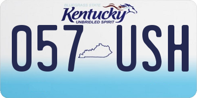 KY license plate 057USH