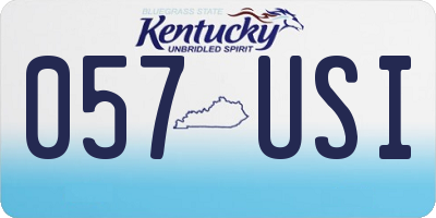 KY license plate 057USI