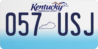 KY license plate 057USJ