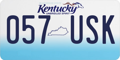 KY license plate 057USK