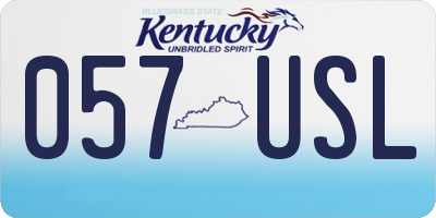 KY license plate 057USL