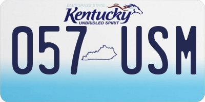 KY license plate 057USM