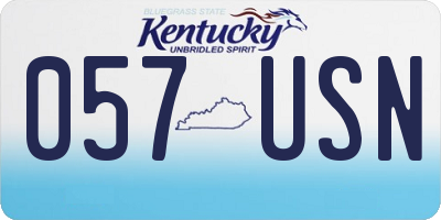 KY license plate 057USN