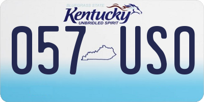 KY license plate 057USO