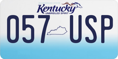 KY license plate 057USP