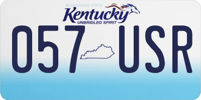 KY license plate 057USR