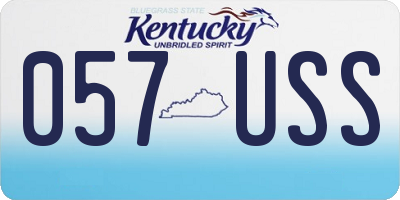 KY license plate 057USS