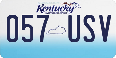 KY license plate 057USV