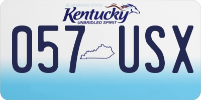 KY license plate 057USX