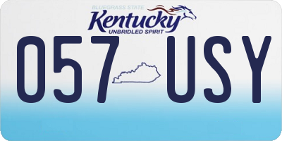 KY license plate 057USY