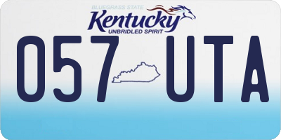 KY license plate 057UTA