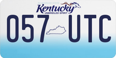 KY license plate 057UTC