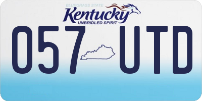 KY license plate 057UTD