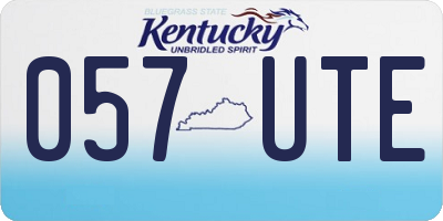 KY license plate 057UTE