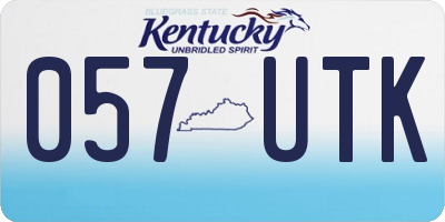 KY license plate 057UTK