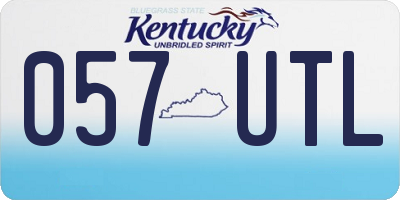 KY license plate 057UTL