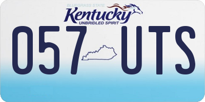 KY license plate 057UTS