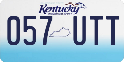 KY license plate 057UTT