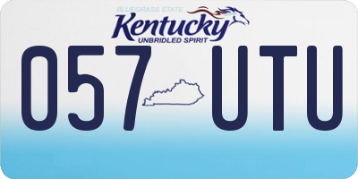 KY license plate 057UTU