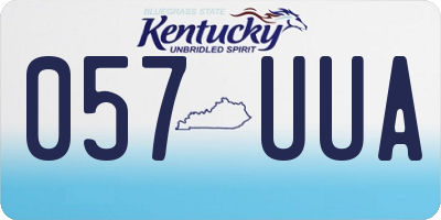 KY license plate 057UUA