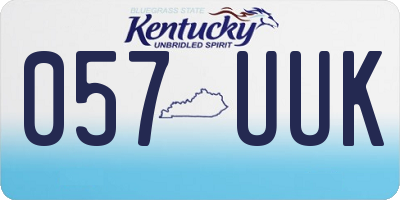 KY license plate 057UUK