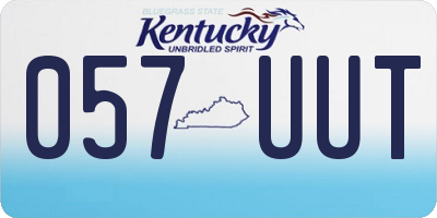 KY license plate 057UUT