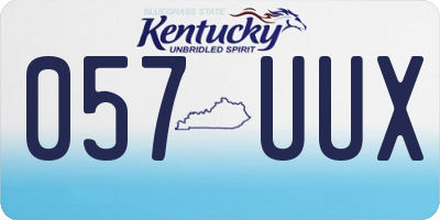 KY license plate 057UUX