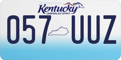 KY license plate 057UUZ