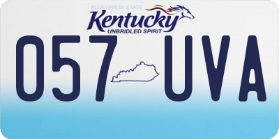 KY license plate 057UVA