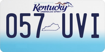 KY license plate 057UVI