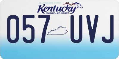 KY license plate 057UVJ