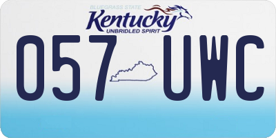 KY license plate 057UWC