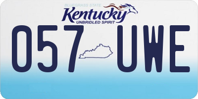 KY license plate 057UWE