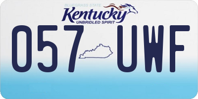 KY license plate 057UWF