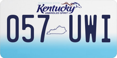 KY license plate 057UWI