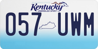 KY license plate 057UWM