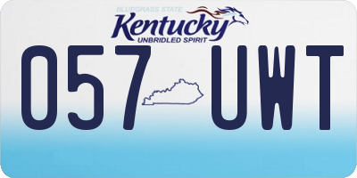 KY license plate 057UWT