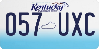 KY license plate 057UXC