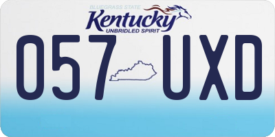 KY license plate 057UXD