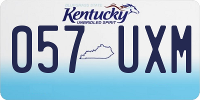 KY license plate 057UXM