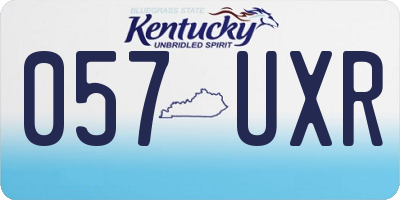 KY license plate 057UXR