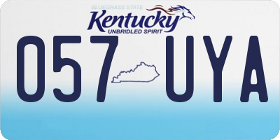 KY license plate 057UYA