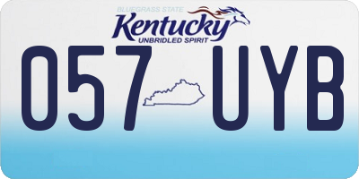 KY license plate 057UYB