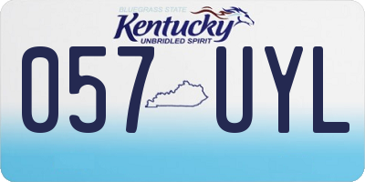 KY license plate 057UYL