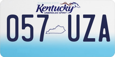 KY license plate 057UZA